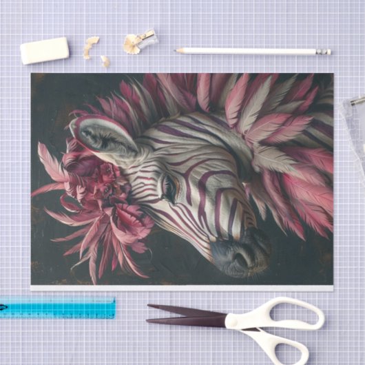 Papier Mousseline Zebra Extravaganza4 (Artisanat)