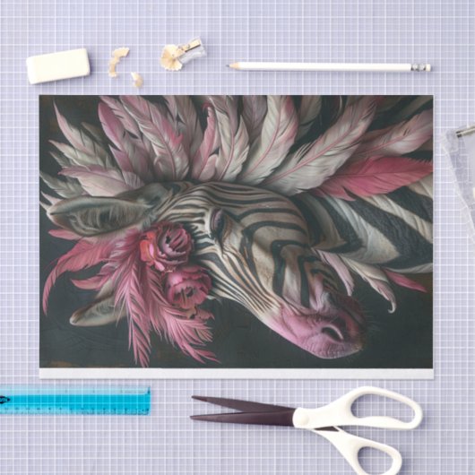 Papier Mousseline Zebra Extravaganza5 (Artisanat)