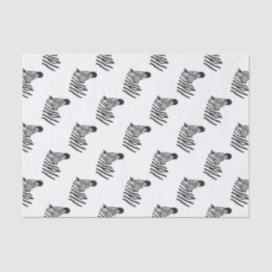 PAPIER MOUSSELINE ZEBRA HEAD ART