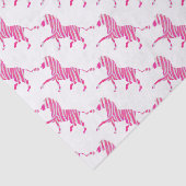 Papier Mousseline Zebra Hot rose et blanc Silhouette (Détail)