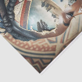 Papier Mousseline Zebra Mémoire Africaine Voyage Calme Découpage (Détail)