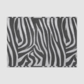 Papier Mousseline Zebra noir et gris clair (Recto)