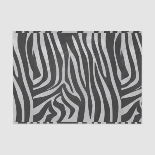 Papier Mousseline Zebra noir et gris clair (Recto)