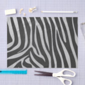 Papier Mousseline Zebra noir et gris clair (Artisanat)