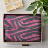 Papier Mousseline Zebra noir et rose chaud (Cadeau)