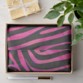 Papier Mousseline Zebra noir et rose chaud (Cadeau)