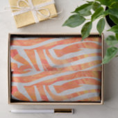 Papier Mousseline Zebra Orange and White Print (Cadeau)