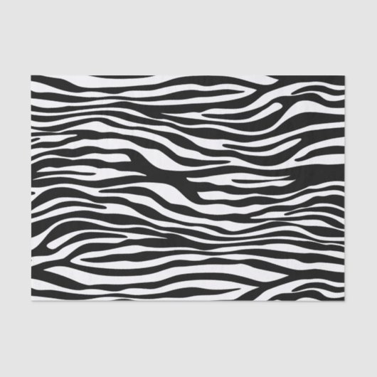 Papier Mousseline Zebra Print, Zebra Stripes, Noir Et Blanc (Recto)