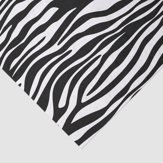 Papier Mousseline Zebra Print, Zebra Stripes, Noir Et Blanc (Détail)