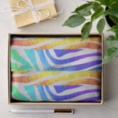 Papier Mousseline Zebra Rainbow et White Print (Cadeau)