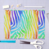 Papier Mousseline Zebra Rainbow et White Print (Artisanat)