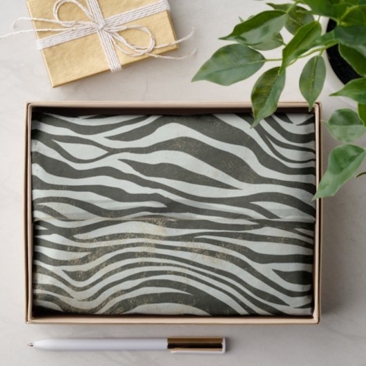 Papier Mousseline Zebra Stripe (Cadeau)