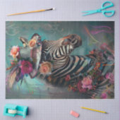 Papier Mousseline Zèbre à éclat de couleur (Artisanat)