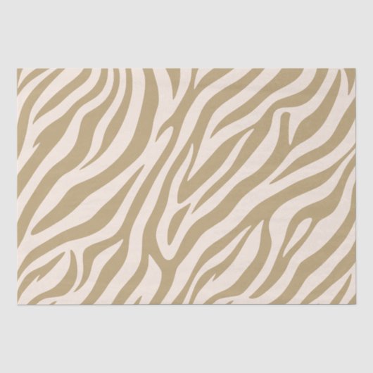 Papier Mousseline Zèbre - Beige-Imprimé (Recto)