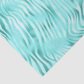 Papier Mousseline Zèbre métallique turquoise Découpage d'impression (Détail)
