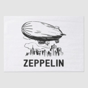 Papier Mousseline Zeppelin rétro vintage - Croquis Dirigeable