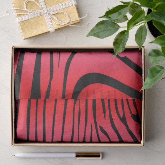 Papier Mousseline Zesty Zebra Red (Cadeau)