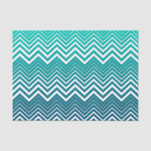 Papier Mousseline Zigzag Blanc Chevron Et Arrière - plan Vert Bleu