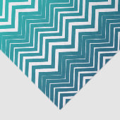 Papier Mousseline Zigzag Blanc Chevron Et Arrière - plan Vert Bleu (Détail)
