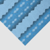 Papier Mousseline Zigzag bleu (Détail)