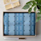 Papier Mousseline Zigzag bleu (Cadeau)