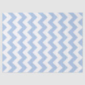 Papier Mousseline Zigzag bleu clair et blanc (Recto)