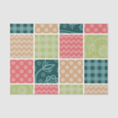 Papier Mousseline Zigzag, Chevron, En vichy, Pois, Patchwork (Recto)