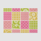 Papier Mousseline Zigzag, Chevron, Pois, En vichy, Patchwork (Recto)