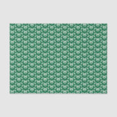 Papier Mousseline Zigzag floral vert (Recto)