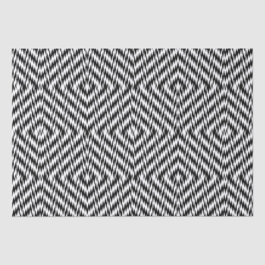 Papier Mousseline Zigzag noir et blanc (Recto)