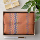 Papier Mousseline Zigzag Orange (Cadeau)