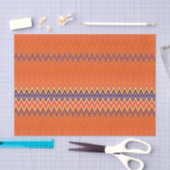 Papier Mousseline Zigzag Orange (Artisanat)