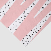 Papier Mousseline Zigzag rose chic artistique et triangles (Détail)