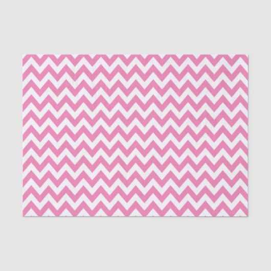 Papier Mousseline ZigZag rose / Motif Chevron (Recto)