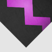Papier Mousseline Zigzag violet classique sur noir (Détail)