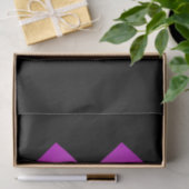 Papier Mousseline Zigzag violet classique sur noir (Cadeau)