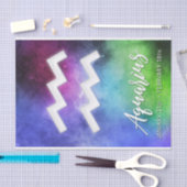 Papier Mousseline Zodiac : Dates Aquarius (Artisanat)