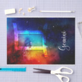 Papier Mousseline Zodiac : Gemini Rainbow Space (Artisanat)