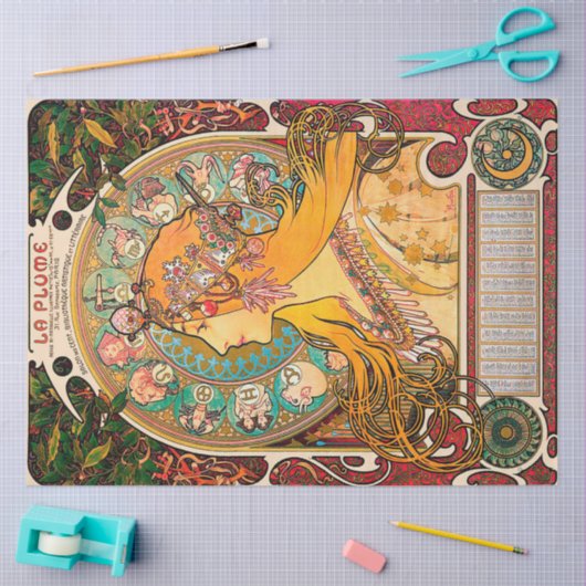 Papier Mousseline Zodiac, Mucha (Artisanat)