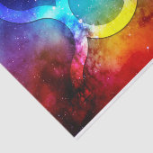 Papier Mousseline Zodiac : Taurus Space Rainbow (Détail)