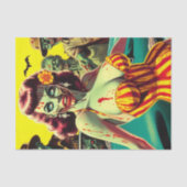 Papier Mousseline Zombie Pin-up (Recto)