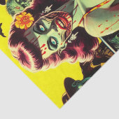 Papier Mousseline Zombie Pin-up (Détail)