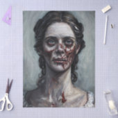 Papier Mousseline Zombie Woman Portrait (Artisanat)