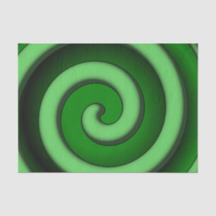 Papier Mousseline Zone de spirale verte