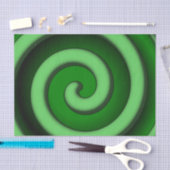 Papier Mousseline Zone de spirale verte (Artisanat)