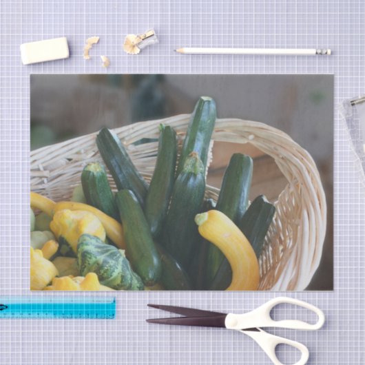 Papier Mousseline Zucchini Squash Gourd Légumes Découpage (Artisanat)