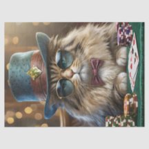 ZZ Chapeau Haut-de-Forme, Cartes à Jouer de Chat P