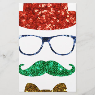 Papier moustache hipster de noël