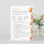 Papier Move love quotes Spritz Bridal Shower Game (Debout devant)