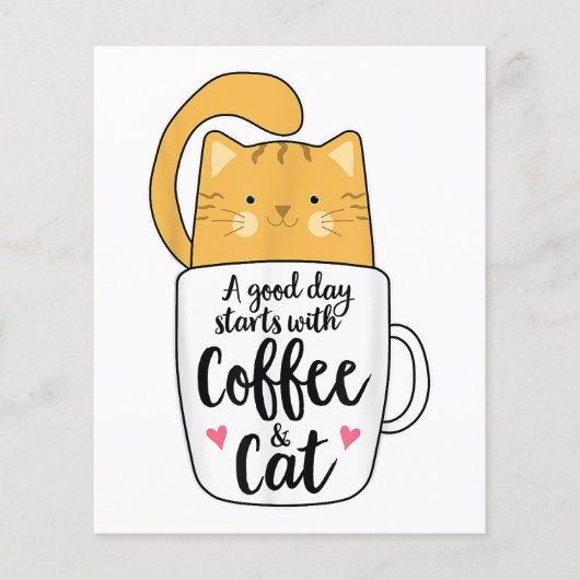 Papier Mug de café chat orange drôle amateur de chat (Devant)